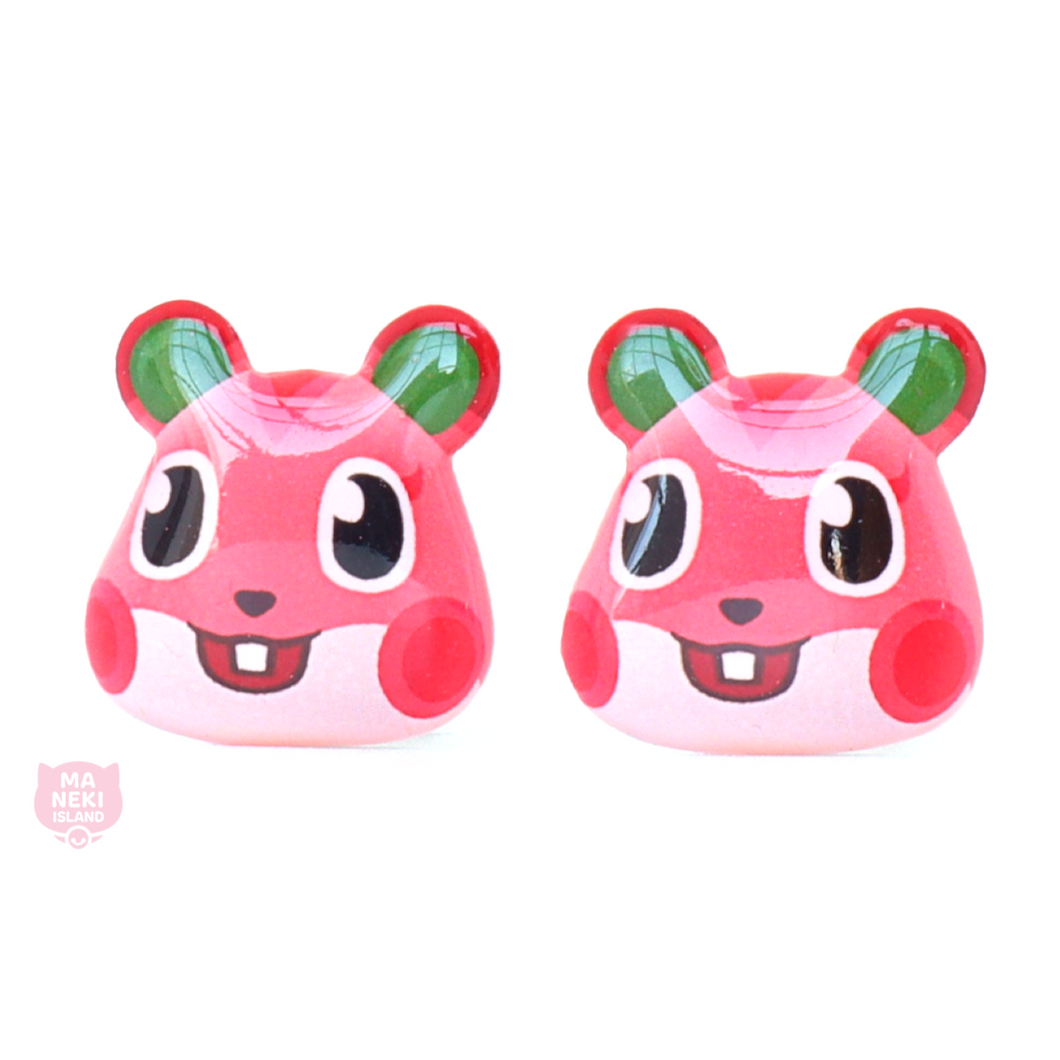 Animal Crossing Apple Stud Earrings