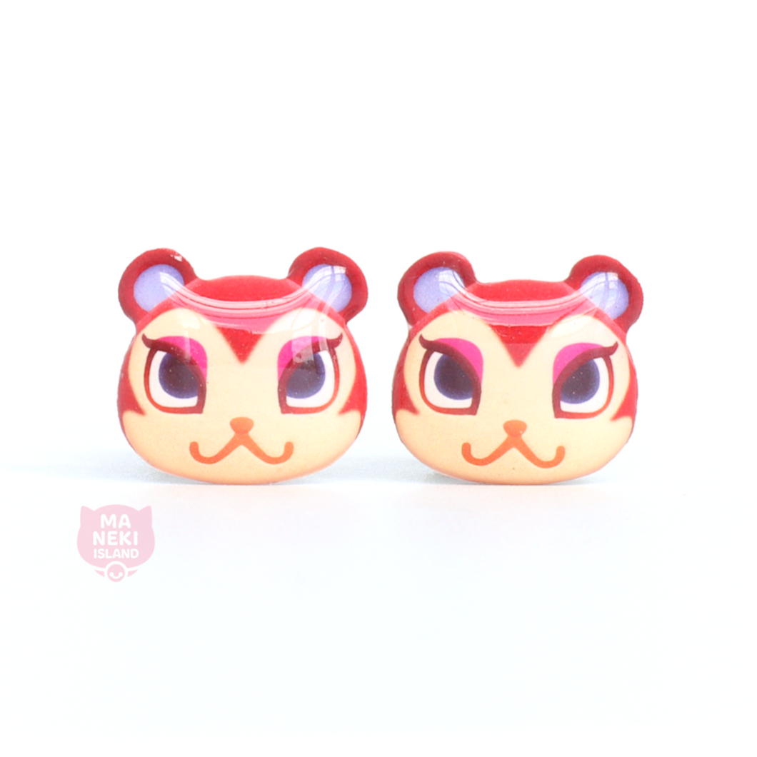 Animal Crossing Pecan Stud Earrings