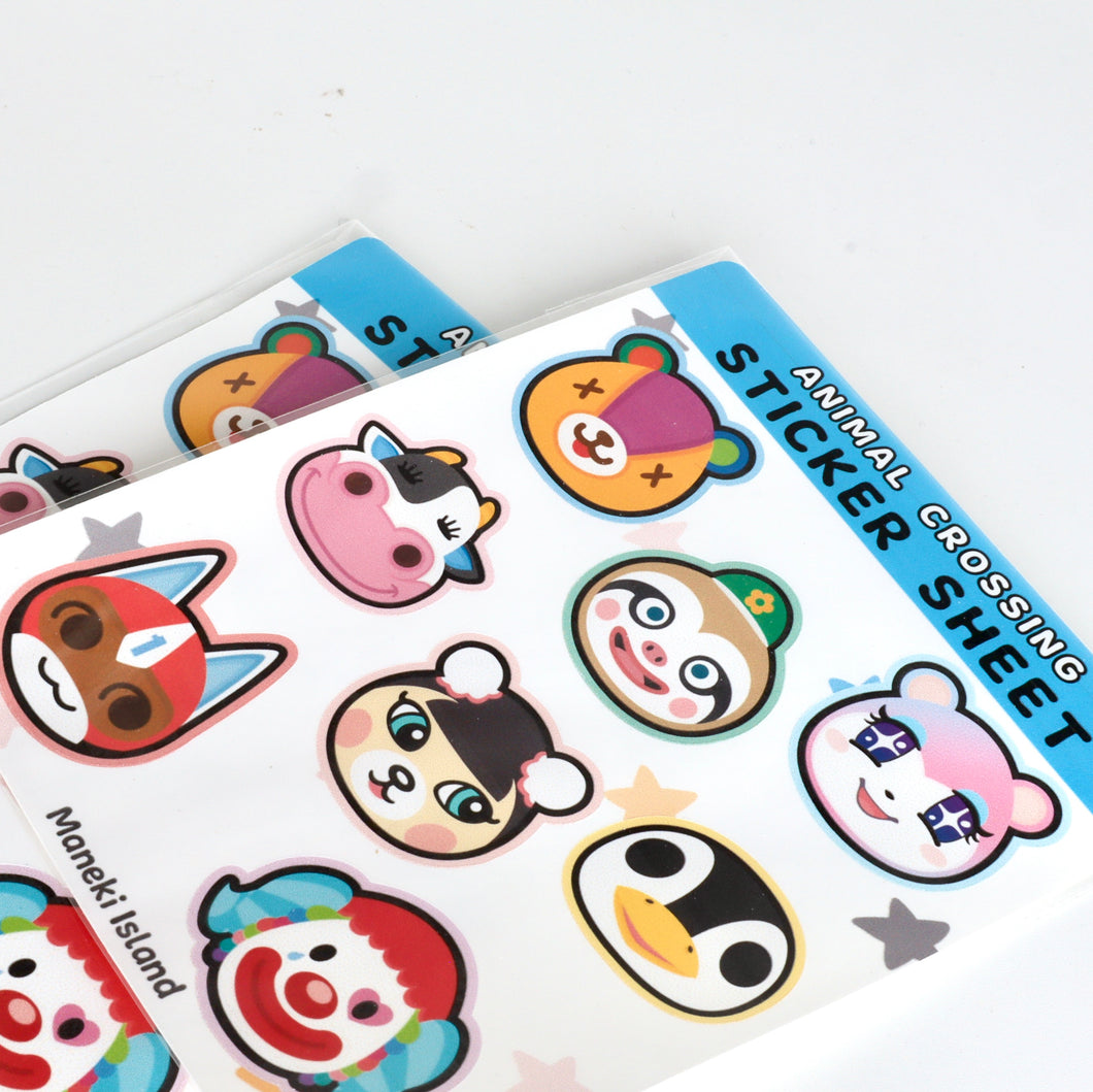 Animal Crossing Villagers Planner Sticker Sheet