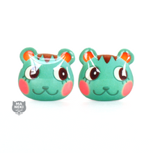 Load image into Gallery viewer, Animal Crossing Mint Stud Earrings
