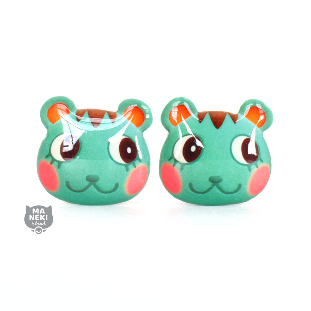 Animal Crossing Mint Stud Earrings