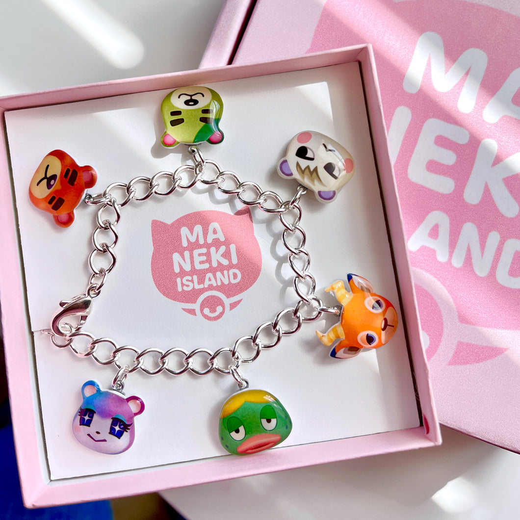 Animal Crossing CUSTOMIZABLE Charm Bracelet (Pick Your Favorite Villagers)